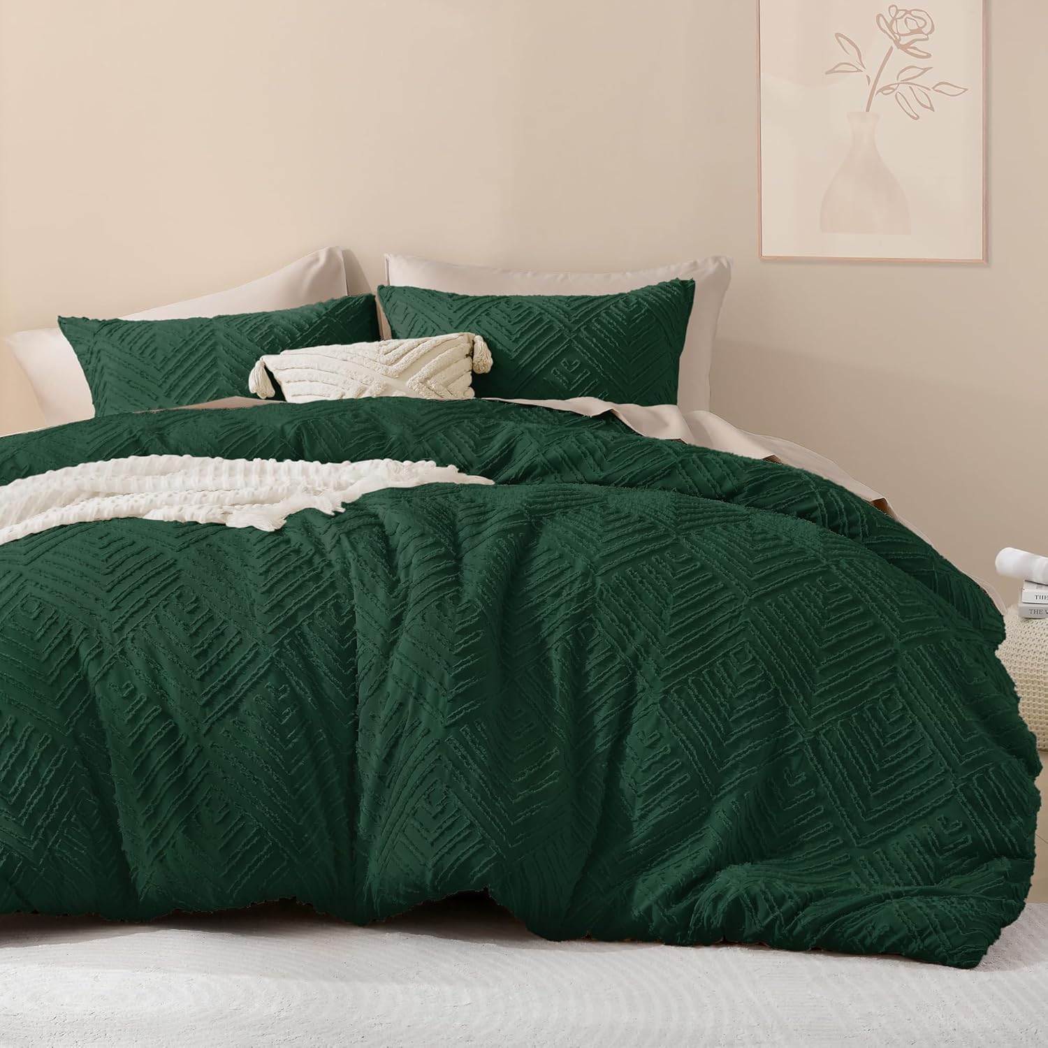 Three piece down comforter set &mdash;&mdash; Lightweight and fluffy Bohemian countryside style bedding